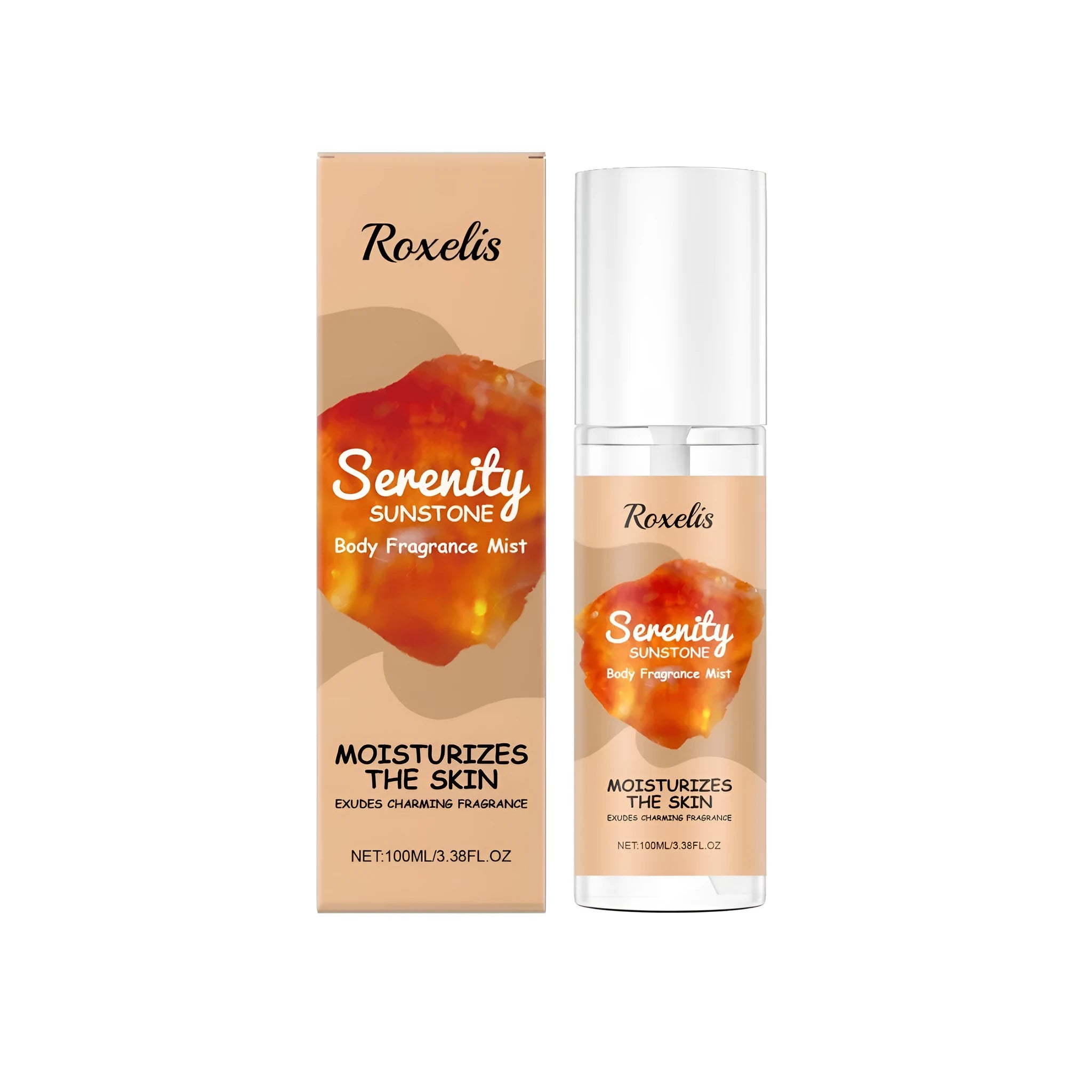 100ml body fragrance spray bottle with alcohol-free formula containing panthenol and thyme leaf water
