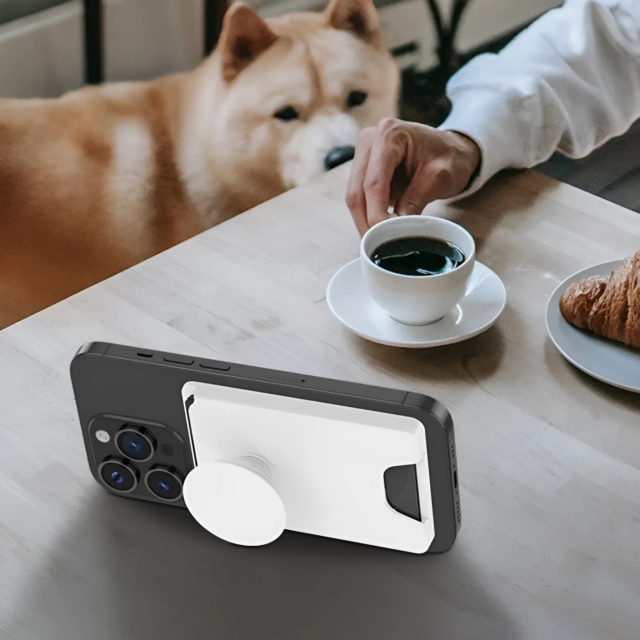 Minimalist magnetic phone airbag holder for Apple iPhone in five colour options