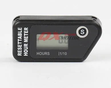 Black waterproof LCD maintenance timer for ATV motorcycle motorboat lawn mower generator service reminders