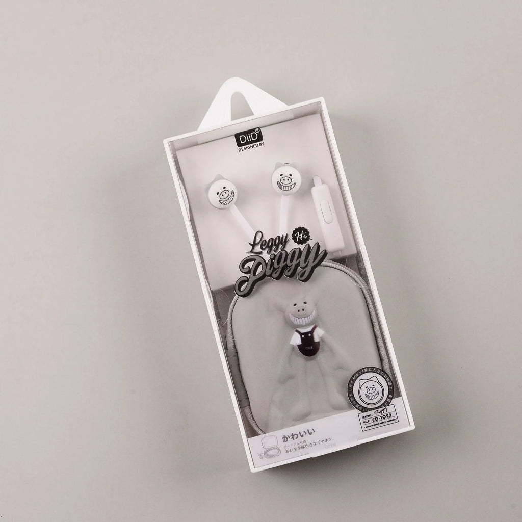 Wired in-ear headphones with 3.5mm round plug in white and black colour options