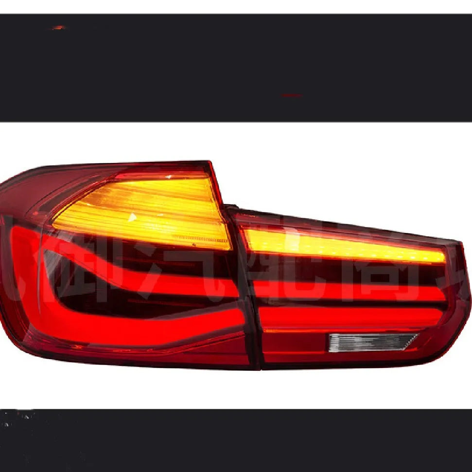Modified BMW 3 Series tail light assembly with streamer LED pattern in red or smoked black finish