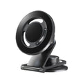 Aluminium alloy magnetic car phone holder in titanium grey for dashboard mounting with 360° rotation