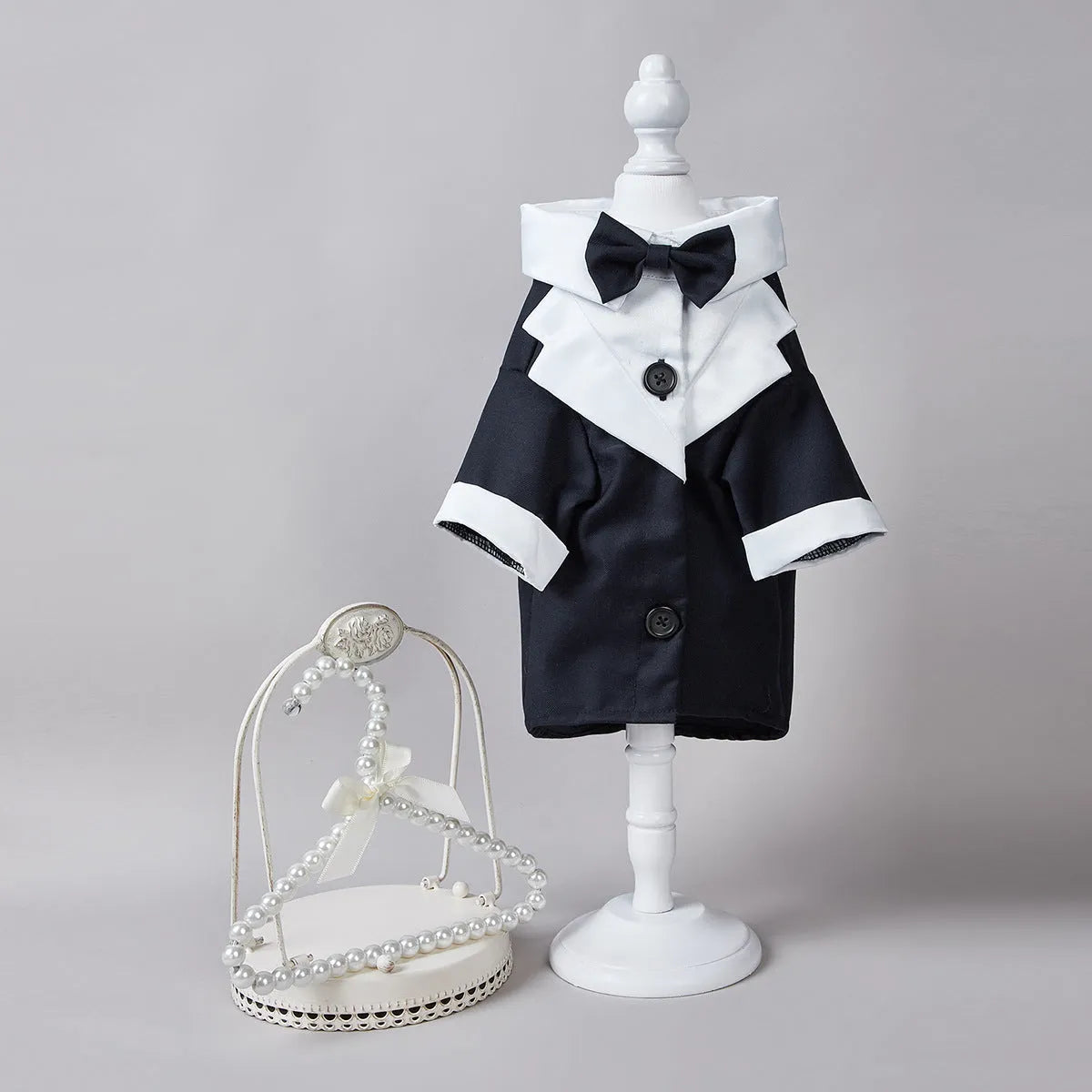 Chinese style four-legged dog wedding suit in polyester fabric available in dark colours