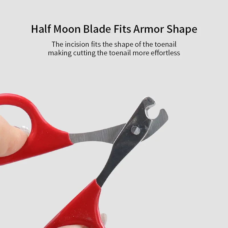 Pet nail clippers stainless steel blades plastic rubber handle small dog cat grooming tool