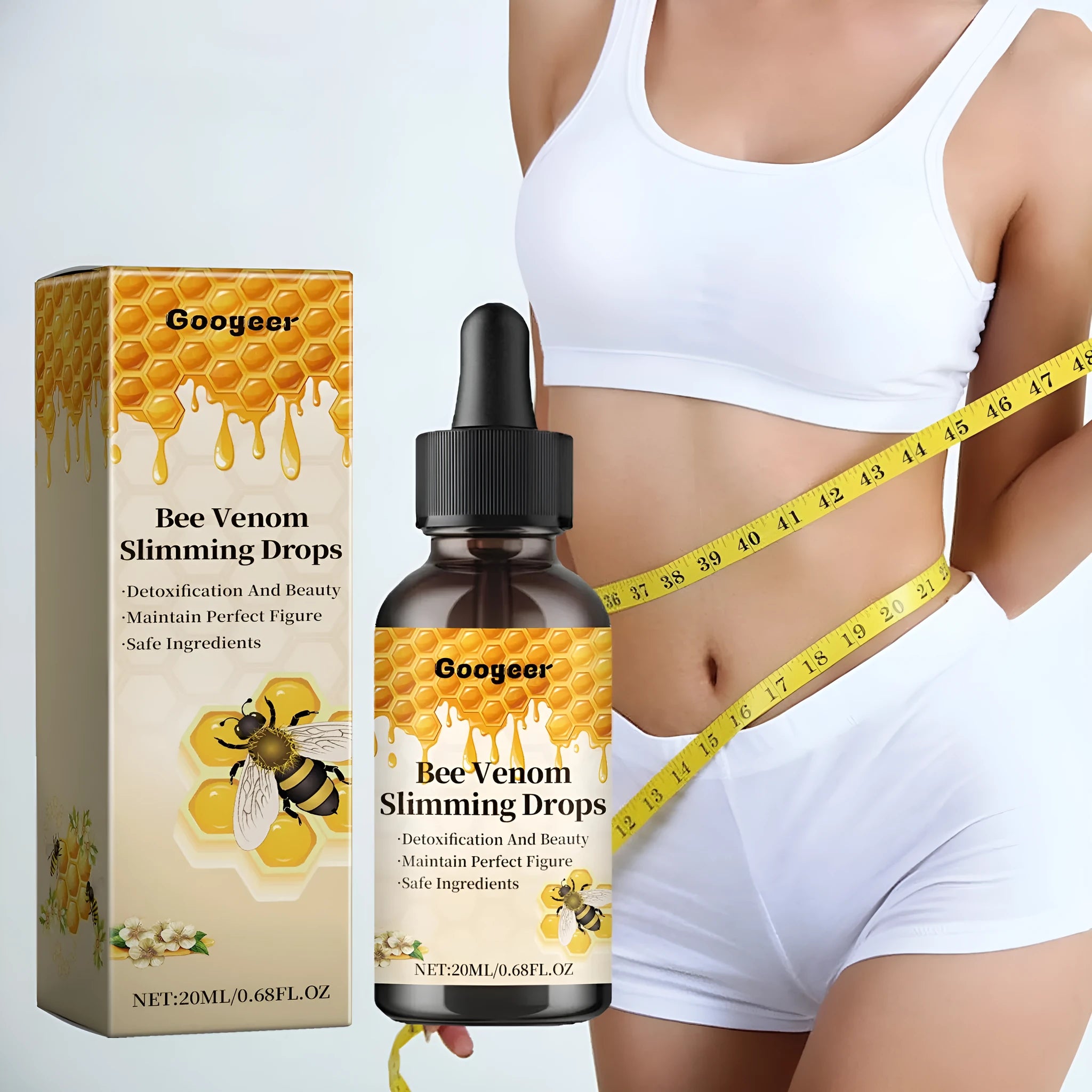 20ml Body Care Drops Light Body Shape serum bottle with dropper for precise body application