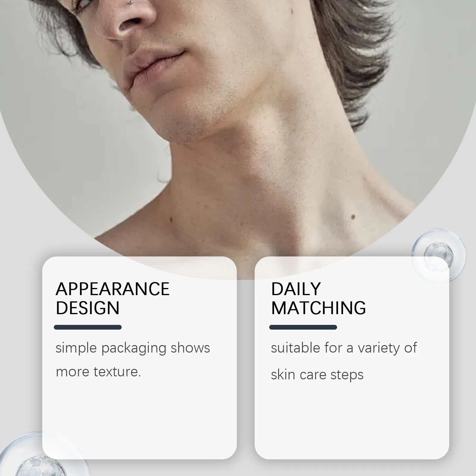 50g pot of men's neck cream with collagen and retinol formula
