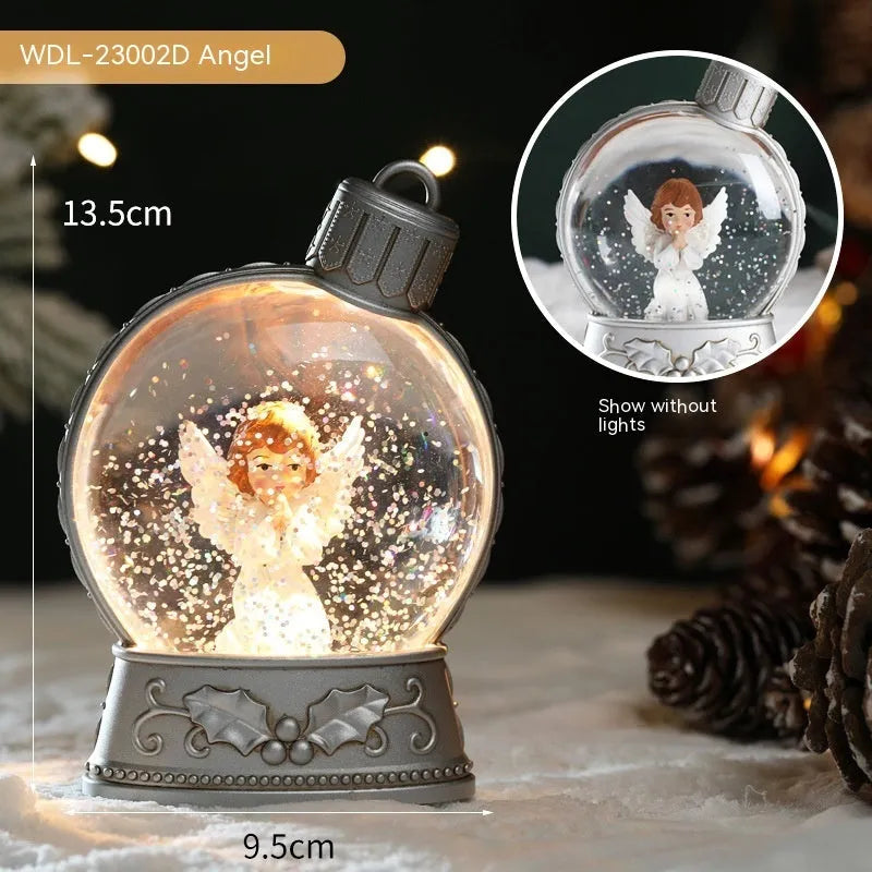Christmas LED flat light decoration showing festive character design with battery-powered illumination