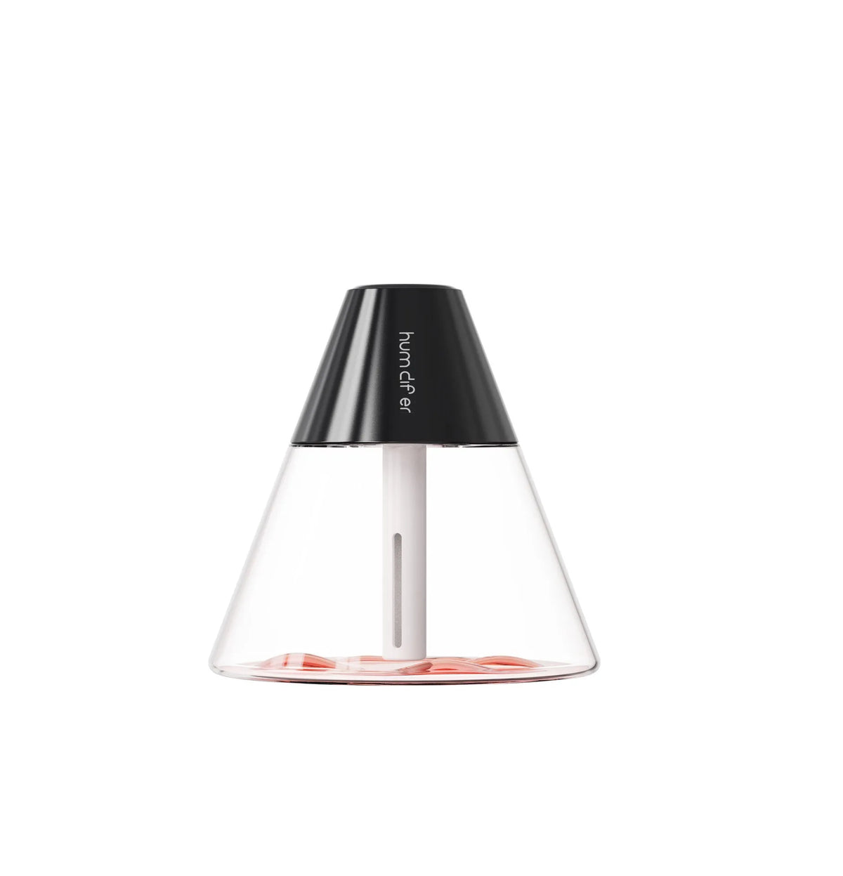 Desktop USB humidifier with atmosphere lamp, white or black plastic body, 102.3 x 102.3 x 101.1cm