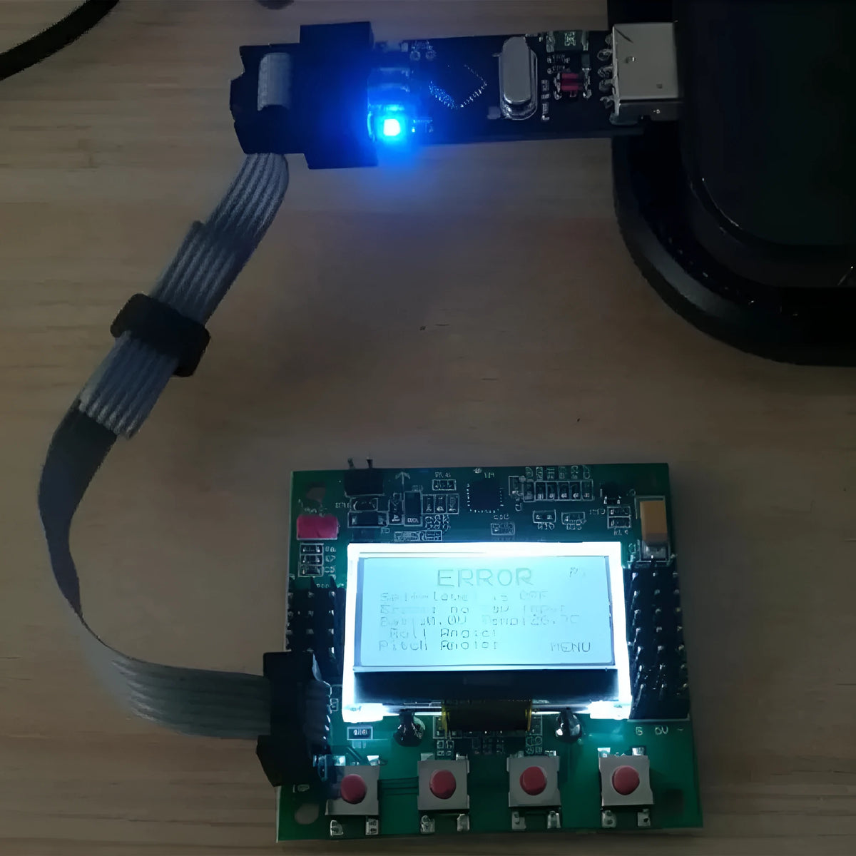 KK2 USB programmer for flight control board firmware update, 9x5x1cm, plastic casing