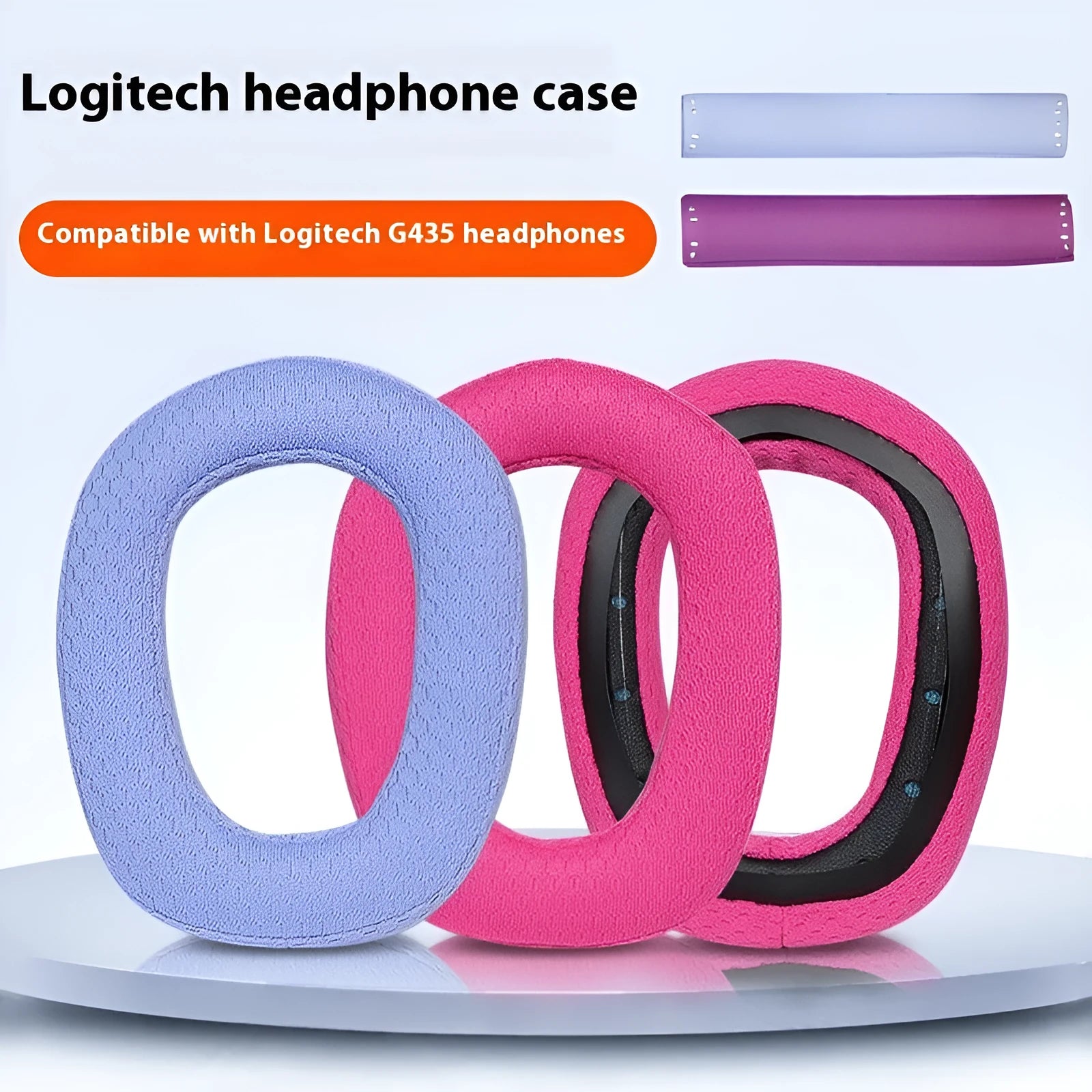 Single black mesh fabric replacement earmuff cover for G435 earphones