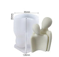 Irregular scented candle silicone mold in style Couple for DIY gypsum candle holder making