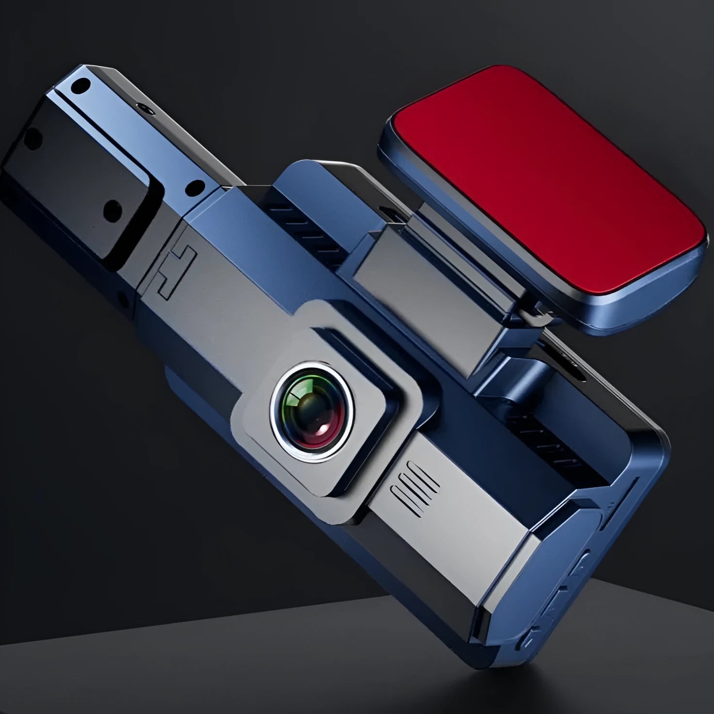 Front car driving recorder with 3-inch screen mounted on a car windscreen.