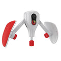 Men's black and grey Kegel trainer for PC muscle exercise, shown with optional strap and handle attachments.