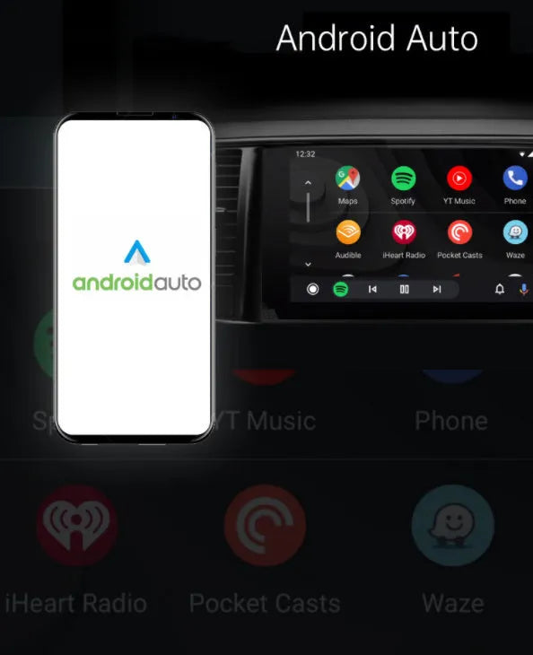 Black 2-in-1 wireless car adapter with USB interface