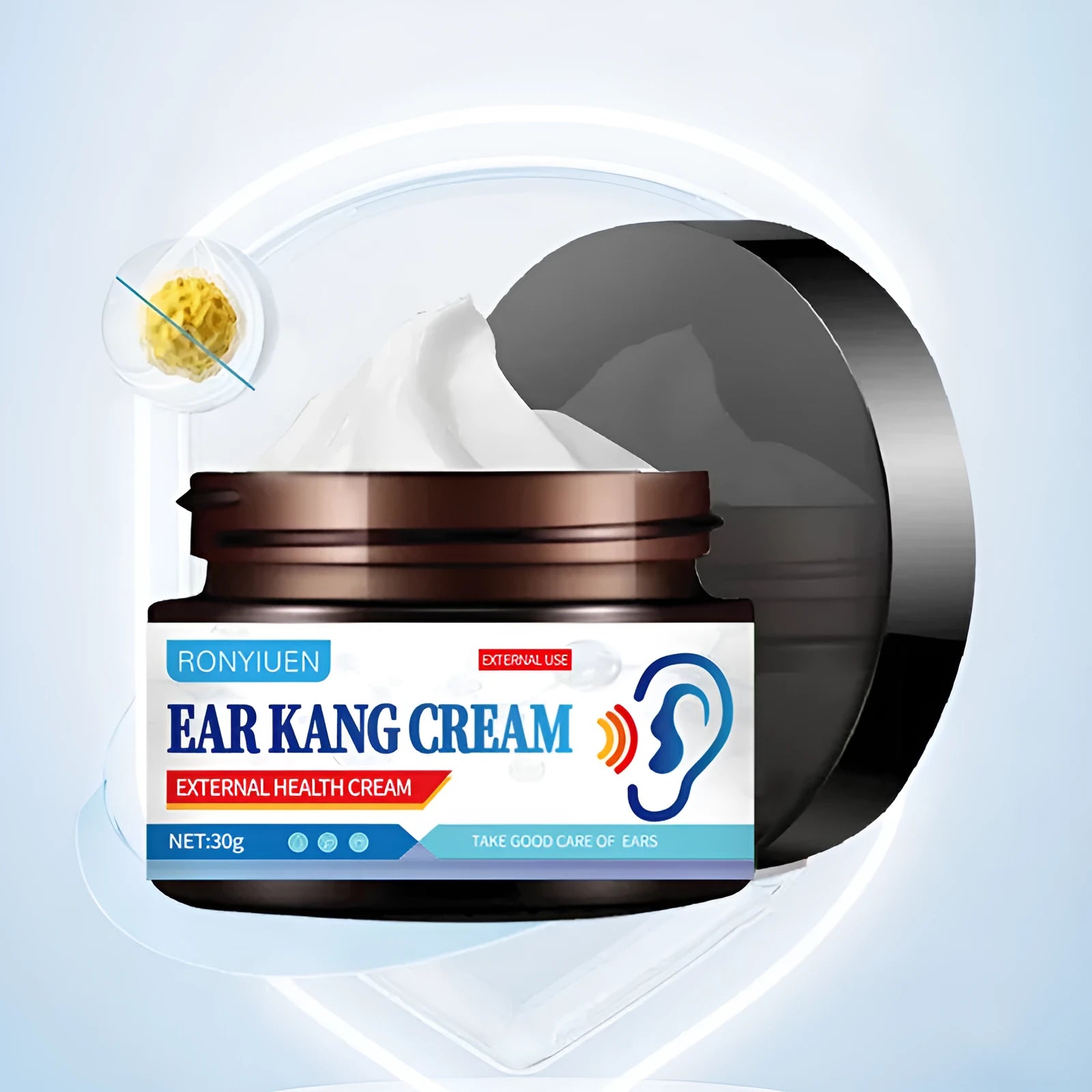 30g tube of English Ear Rehabilitation Cream for tinnitus and hearing loss discomfort relief