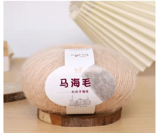 DIY mohair scarf weaving kit with one ball of wool in a choice of 34 colours.