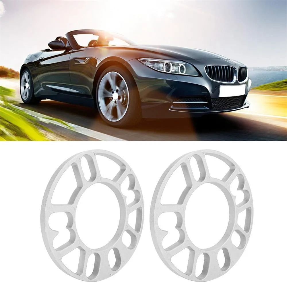 Aluminium automobile wheel hub widening gasket spacer for brake clearance in multiple thickness options