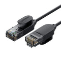 Black plastic high-speed network cable for home broadband router connection