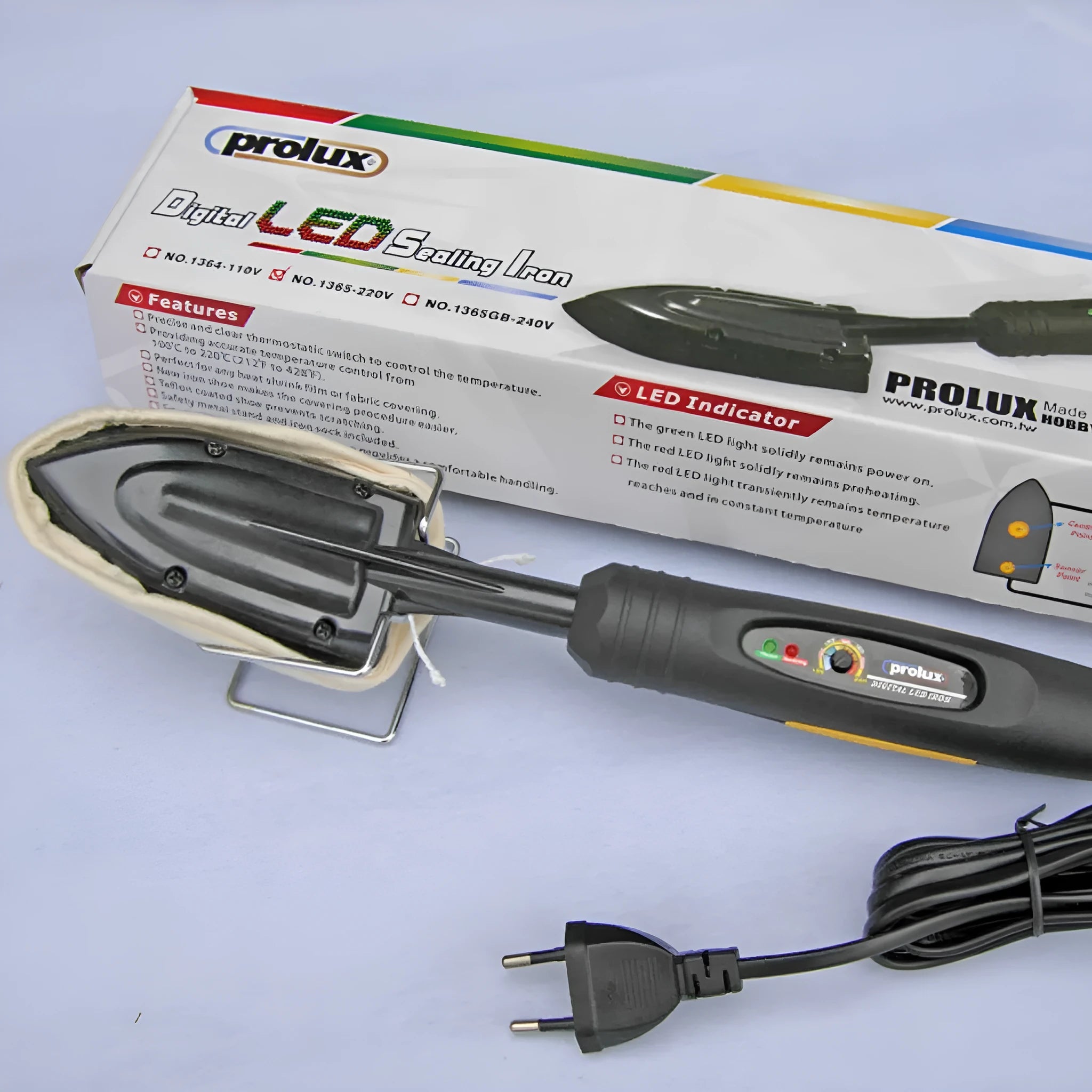 Electronic temperature control hot iron with metal plate and TPR handle for skin model applications