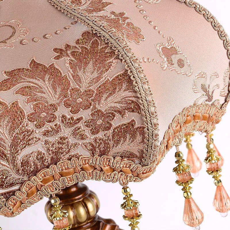 European style retro table lamp 55cm high shell design with button switch and 220V operation