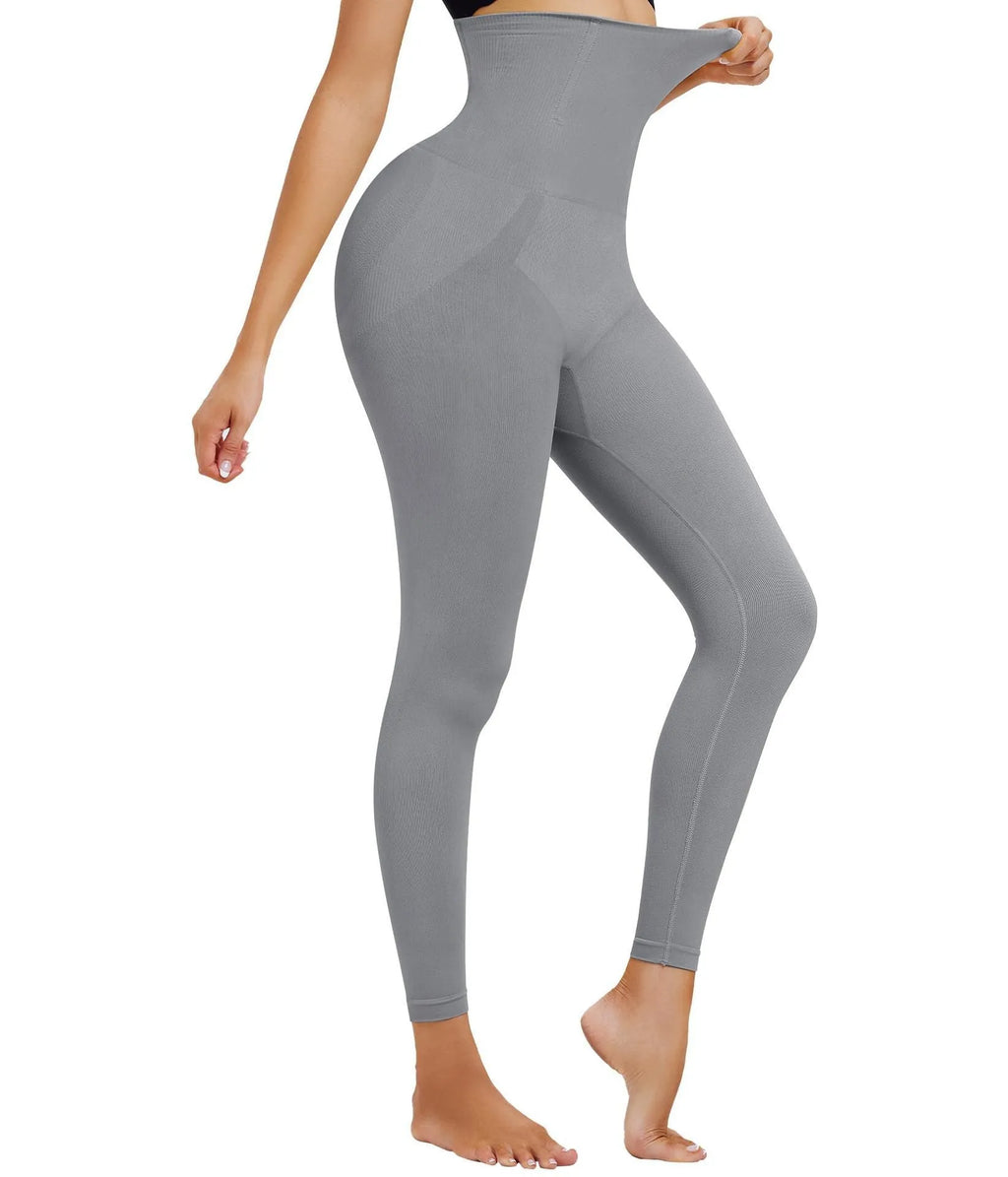 High waist cropped pants in nylon, slimming belly contracting, available in five colours and sizes S to XXL.