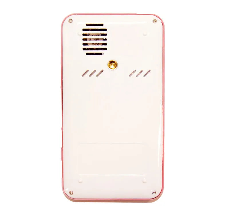 White and rose gold M6S miniature portable Android smart projector with compact design.