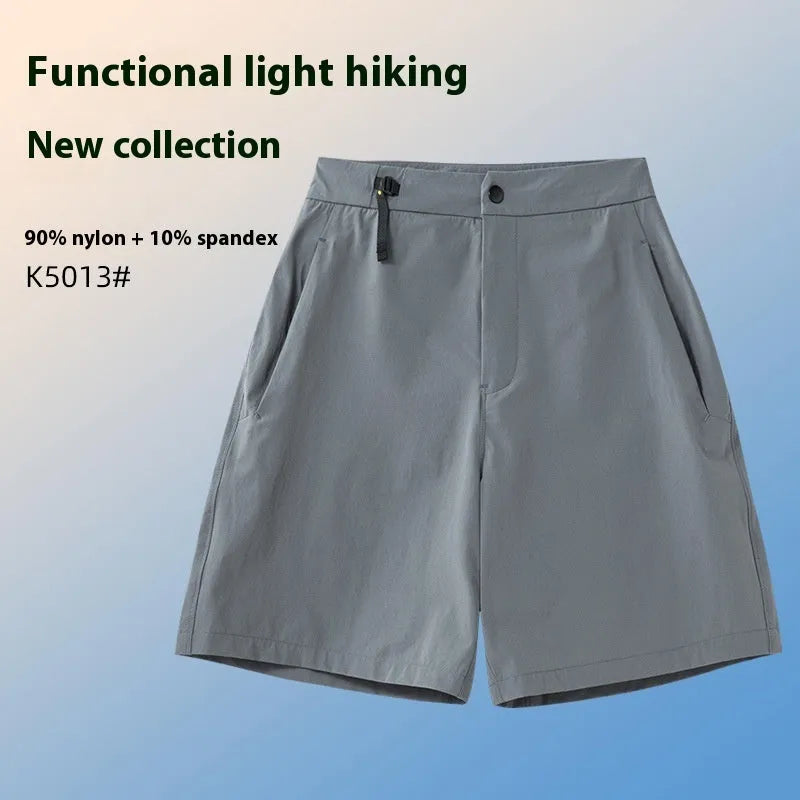 Men's quick-drying sports shorts in Army Green colour with 3D elastic construction.
