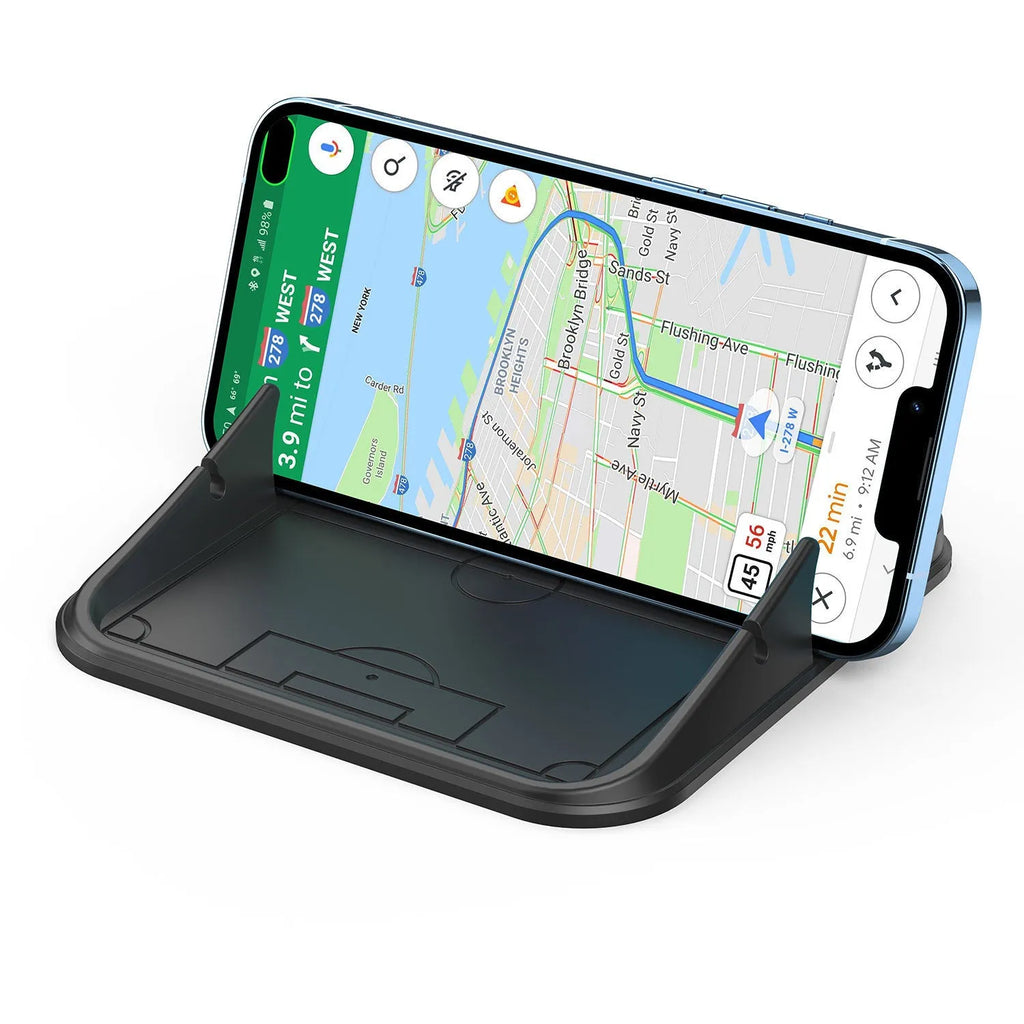 Silicone automobile phone holder in Peak-X5 colour with adhesive mounting pad