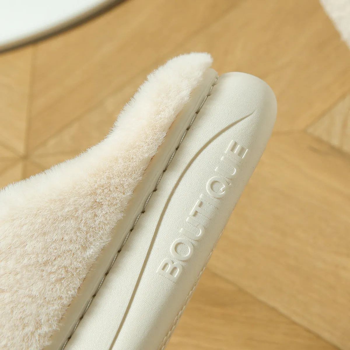 Panda-themed cotton and linen toe ring slippers with PVC sole on size chart