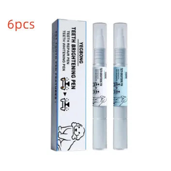 Yegbong pet teeth whitening and tartar removal pen set with two dental brushes for dogs and cats.