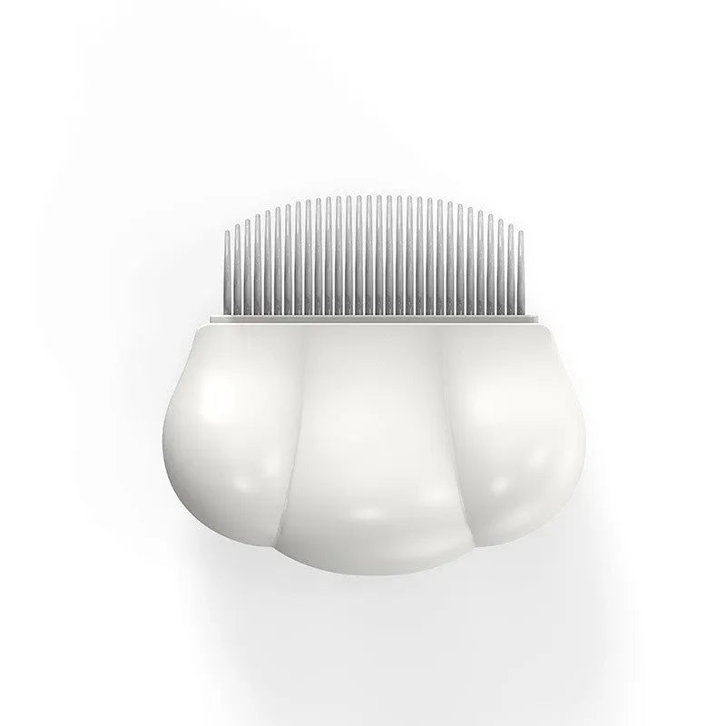 Paw Soft deshedding brush in blue, pink or white, showing 4-blade dematting head on 9cm square tool.