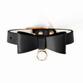 Brown leather cat collar shown on a white background