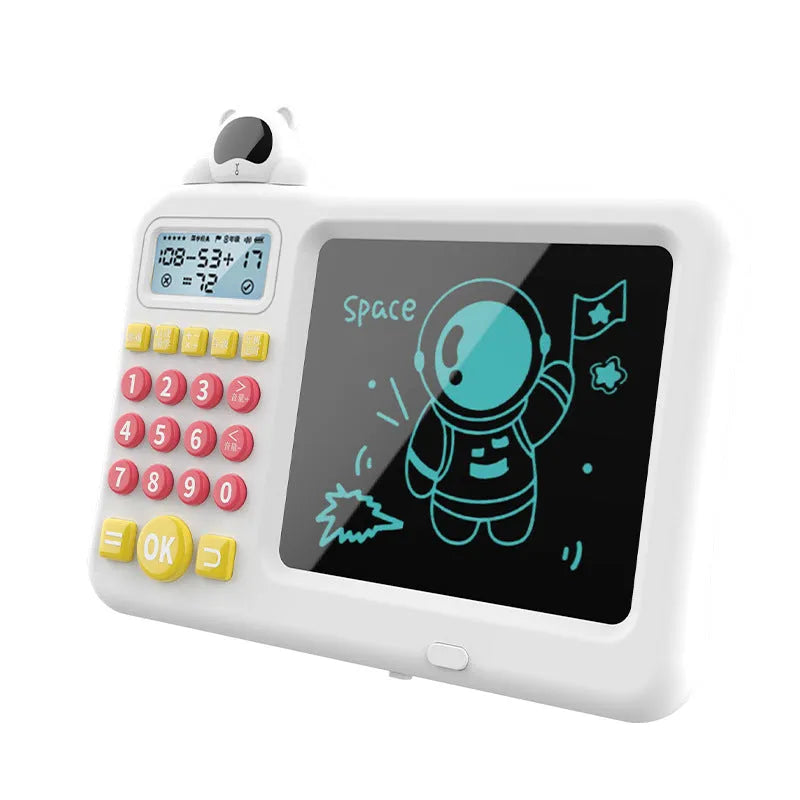 Astronaut-themed oral arithmetic learning machine in English version, made of ABS plastic with rechargeable battery
