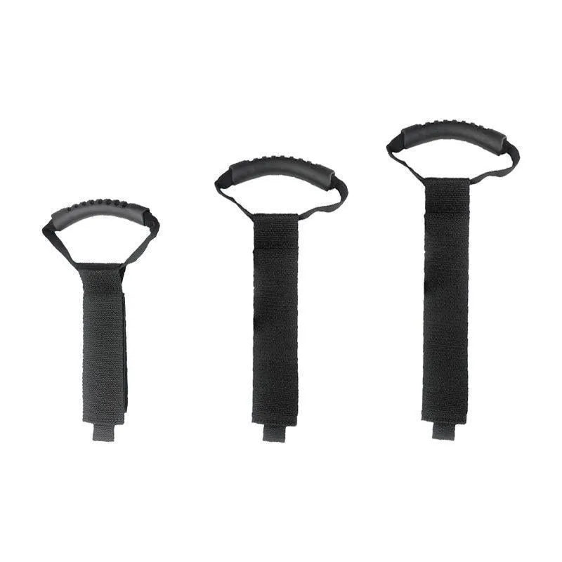 Portable heavy-duty storage strap with Velcro handle, nylon, sizes S M L