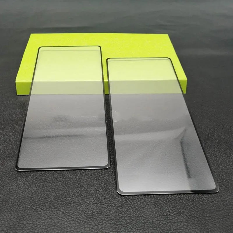 Tempered glass screen protector for Samsung A51 and A51 5G with anti-fingerprint coating, black printing style