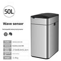 Stainless steel inductive smart trash can with automatic sensor lid and deodoriser.