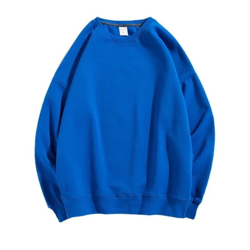 Cotton off shoulder pullover sweater in a solid colour with round neck and long sleeves.
