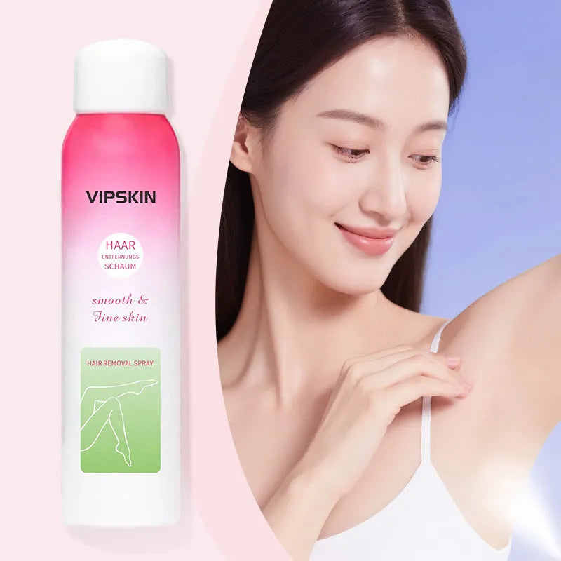 100ml mild body hair removal spray bottle, 4x4x14cm, non-irritating formula with calcium thioglycollate and glycerol