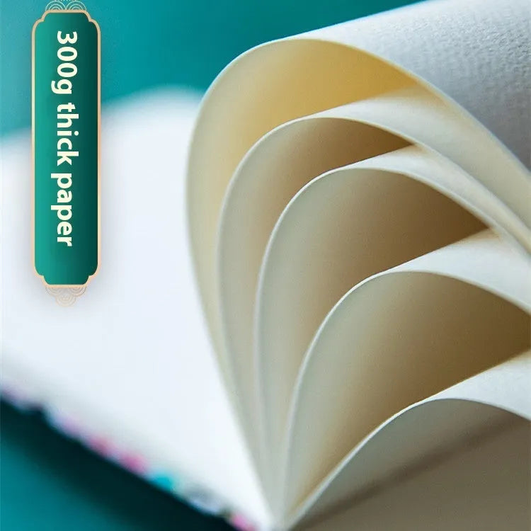 Feiluniao handmade fabric watercolour notebook with 185mm length and artistic cover designs