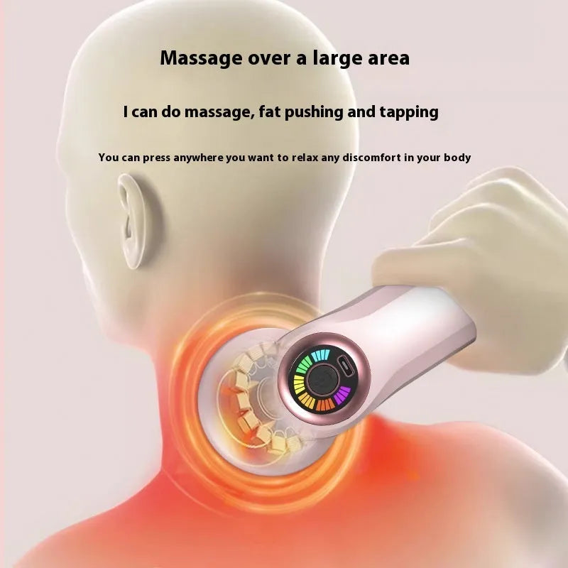 USB electric massager handheld device in black colour for cervical spine and back massage