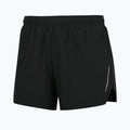 Casual grey quick-drying polyester running shorts for men and women on a size chart.