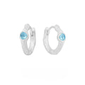 925 silver geometric ear clip for women in burnt silver colour with round design