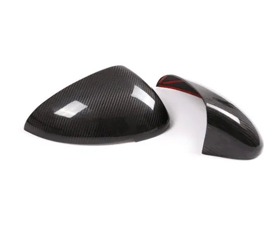 Matte black true carbon fibre rearview mirror cover for Porsche Macan (2014-2022 model)