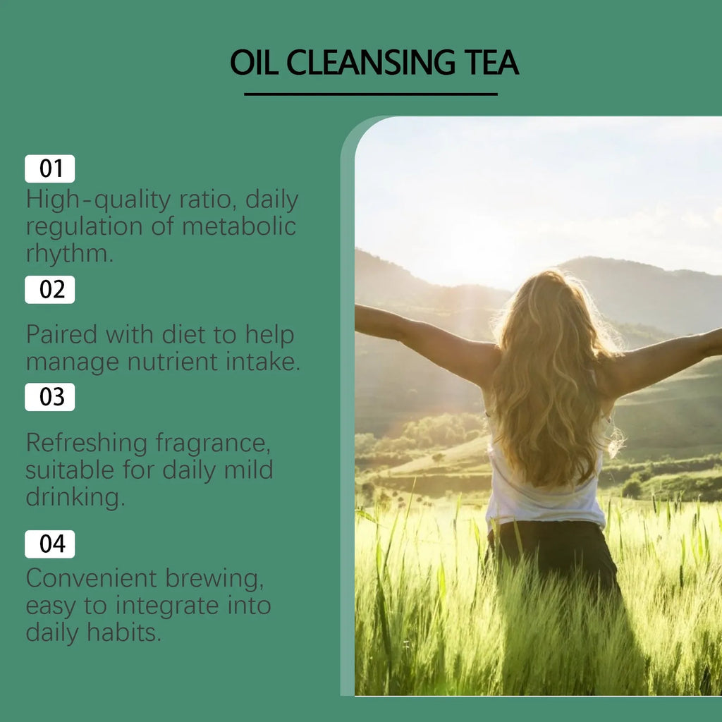 Pack of Googeer oil cleansing herbal tea body treatment with 20 individual tea bags.