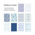 Pack of 50 colourful retro dessert-themed collage note papers, each measuring 56mm by 83mm