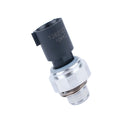 Silver automobile fuel pressure sensor for car engine fuel rail monitoring