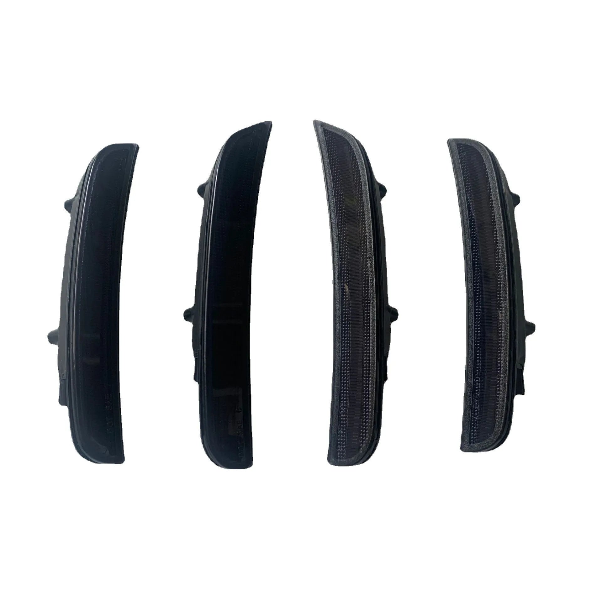 Dodge Challenger Charger 2015-2020 replacement turn signal light set in ABS plastic, showing yellow front and red rear units.