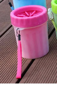 Blue silicone and PP plastic dog footwash bucket for small dog bathing