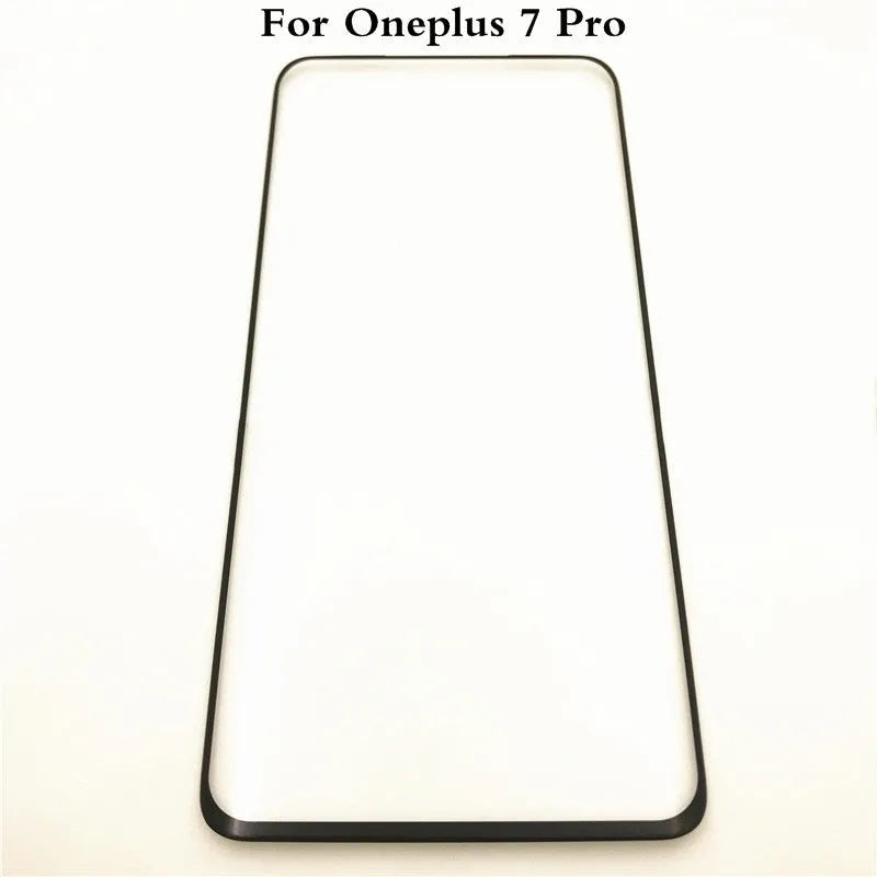 OnePlus 7 Pro replacement glass touch screen with OCA adhesive for phone repair.
