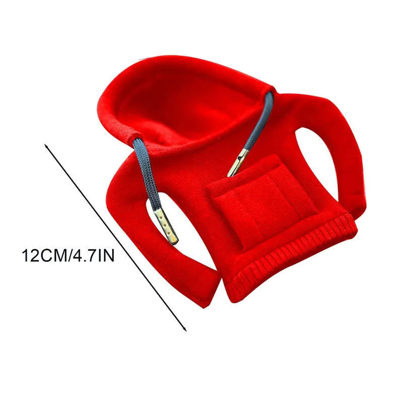 Knitted pure cotton gear lever decoration cover in assorted colours on a car gearstick.